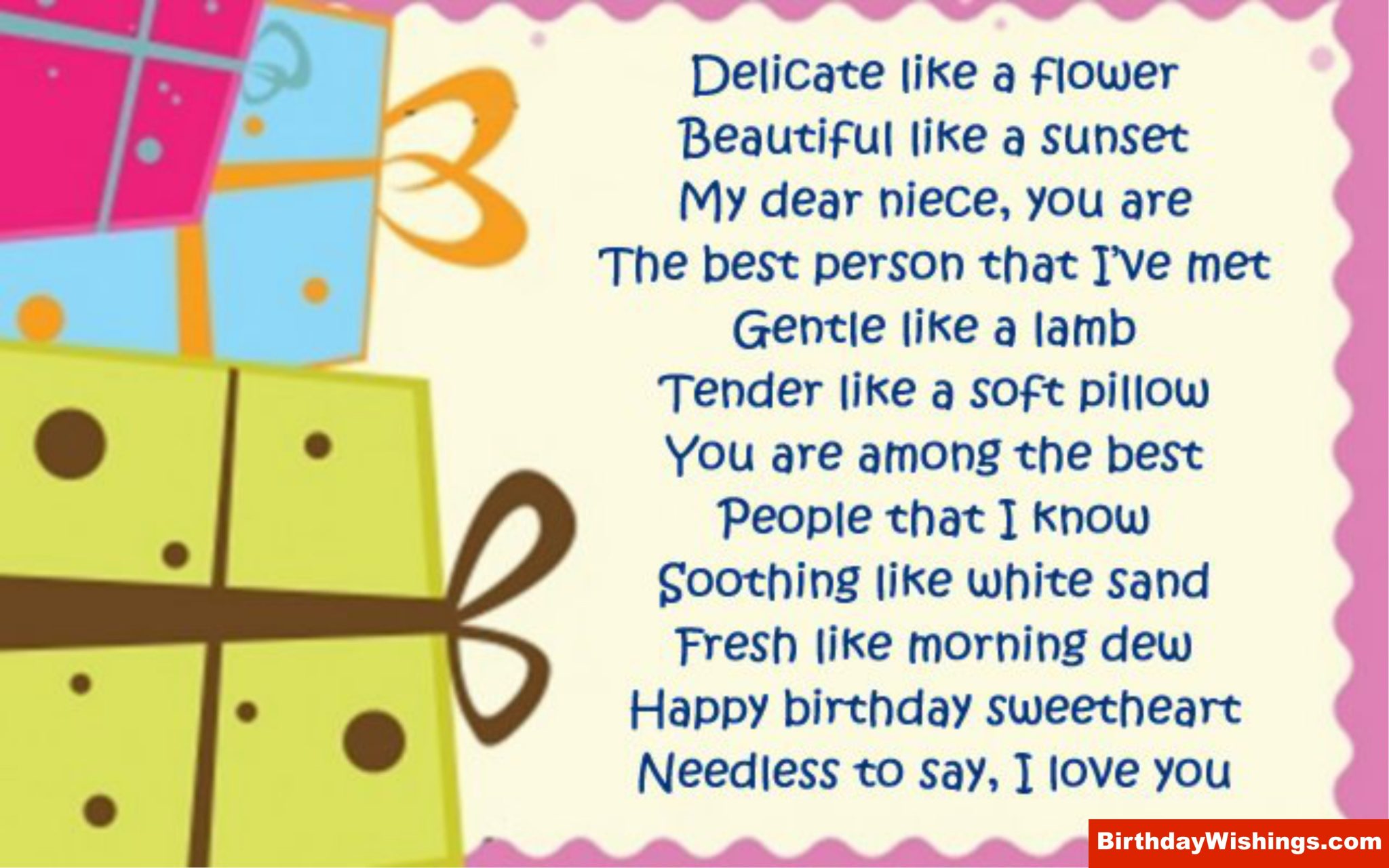 Birthday Poem For Niece