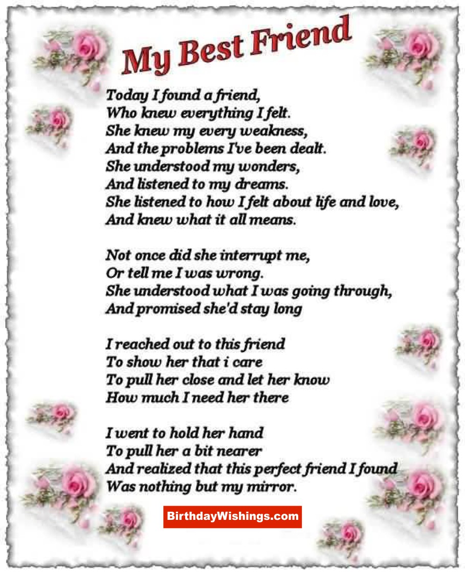 Birthday Poem for Best Friend