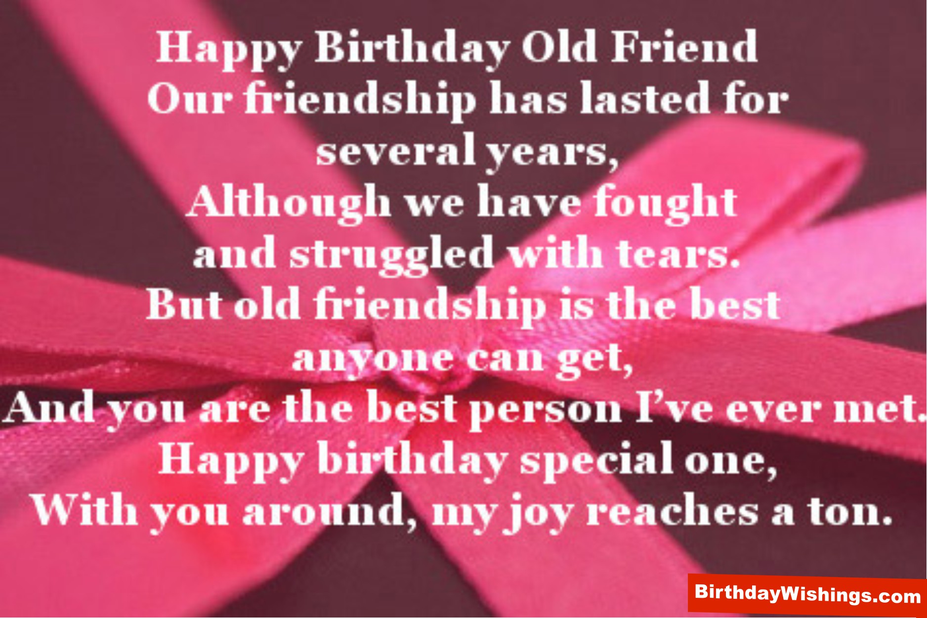 Birthday Poem For Old Friend