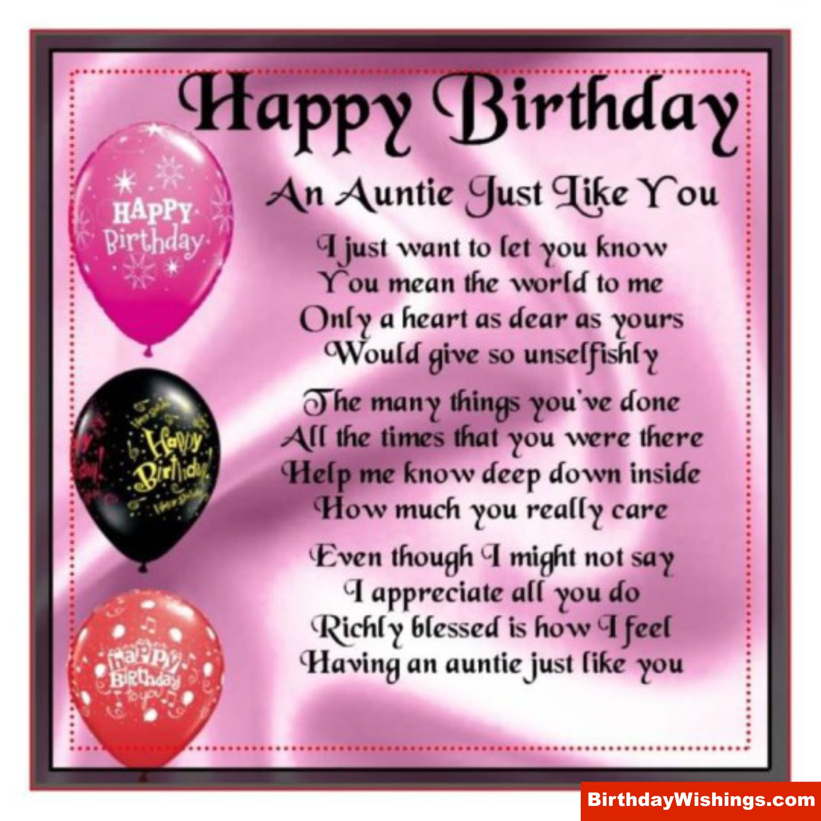 Happy Birthday To Auntie