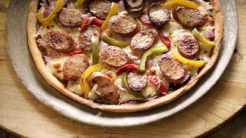 Barbecue Smoked Sausage Pizza