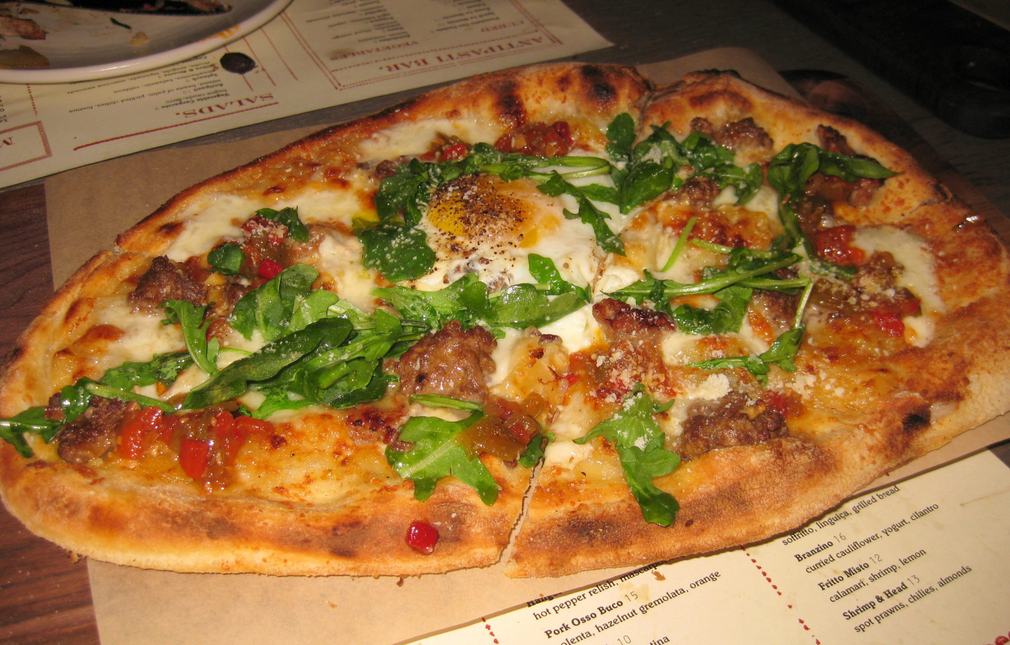 Sausage and Egg Pizza