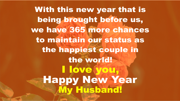 New Year Wishes for Husband